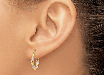 14K gold hoop earrings, another view