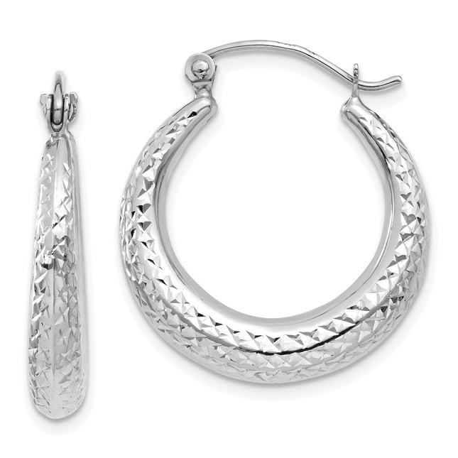 14k White Gold Earrings Style TL777 - Classique Jewelry Inc.