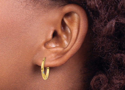 14k Yellow & Rhodium Earrings Style TL780 - Classique Jewelry Inc.