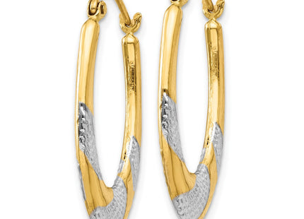 14k Yellow & Rhodium Earrings Style TL783 - Classique Jewelry Inc.