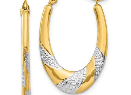 14k Yellow & Rhodium Earrings Style TL783 - Classique Jewelry Inc.