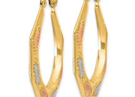 14k Yellow & Rhodium Earrings Style TL787 - Classique Jewelry Inc.