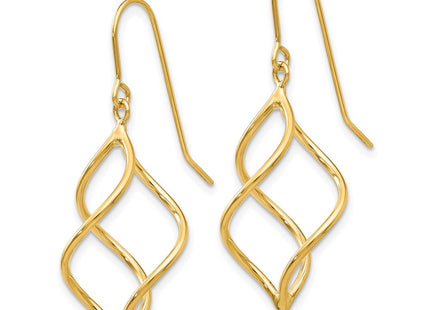 14k Yellow Gold Earrings Style TL830 - Classique Jewelry Inc.