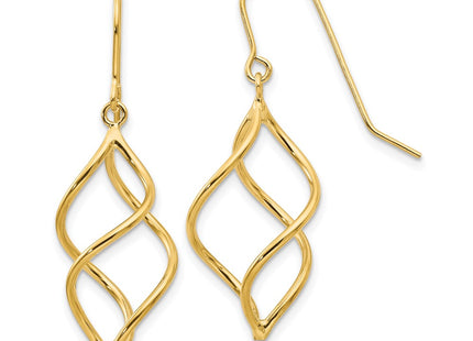 14k Yellow Gold Earrings Style TL830 - Classique Jewelry Inc.