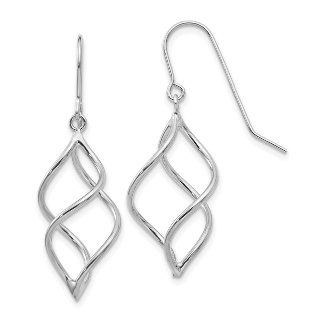 14k White Gold Earrings Style TL831 - Classique Jewelry Inc.