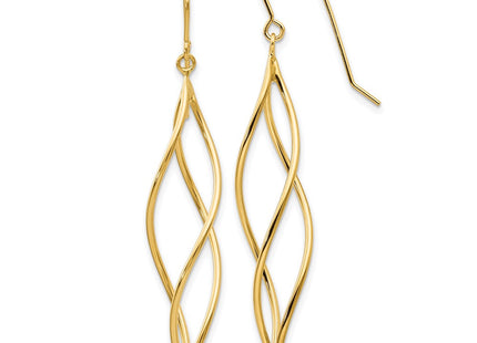 14k Yellow Gold Earrings Style TL832 - Classique Jewelry Inc.