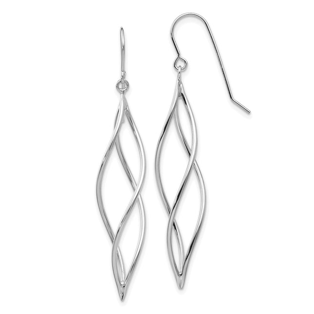 14k White Gold Earrings Style TL833 - Classique Jewelry Inc.