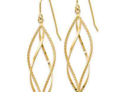 14k Yellow Gold Earrings Style TL834 - Classique Jewelry Inc.
