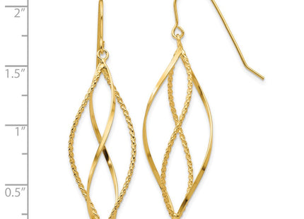 14k Yellow Gold Earrings Style TL834 - Classique Jewelry Inc.