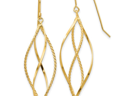 14k Yellow Gold Earrings Style TL834 - Classique Jewelry Inc.