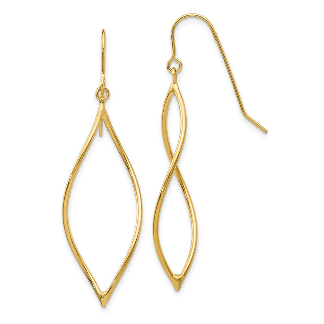 14k Yellow Gold Earrings Style TL836 - Classique Jewelry Inc.