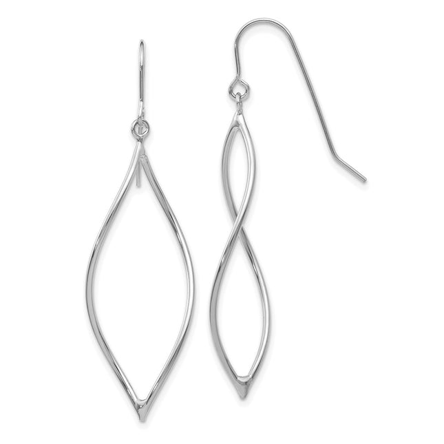 14k White Gold Earrings Style TL837 - Classique Jewelry Inc.