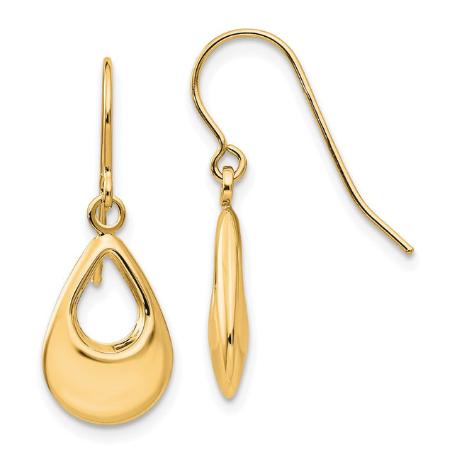 14k Yellow Gold Earrings Style TL846Y - Classique Jewelry Inc.