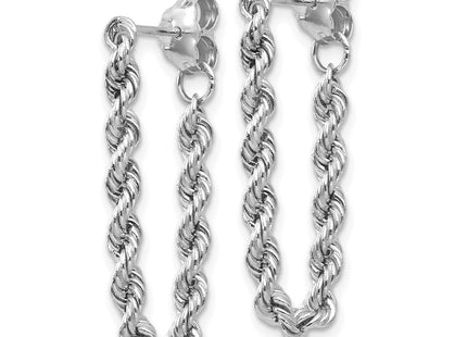 14k White Gold Earrings Style TL857 - Classique Jewelry Inc.