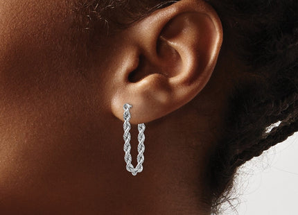 14k White Gold Earrings Style TL857 - Classique Jewelry Inc.