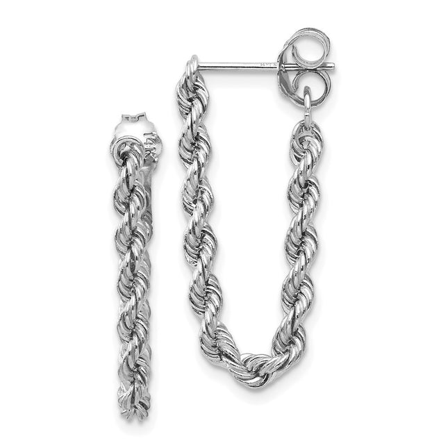 14k White Gold Earrings Style TL857 - Classique Jewelry Inc.