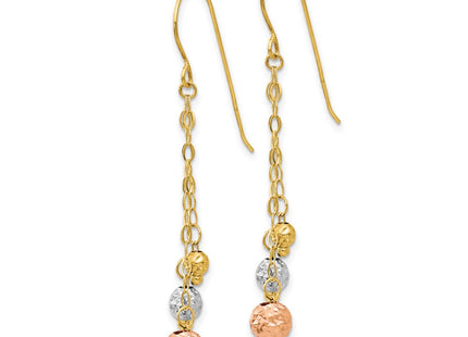 14k Tri-Color Earrings Style TL859 - Classique Jewelry Inc.