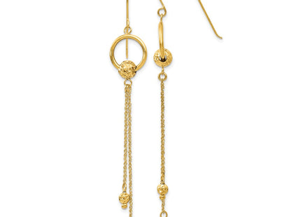 14k Yellow Gold Earrings Style TL861 - Classique Jewelry Inc.