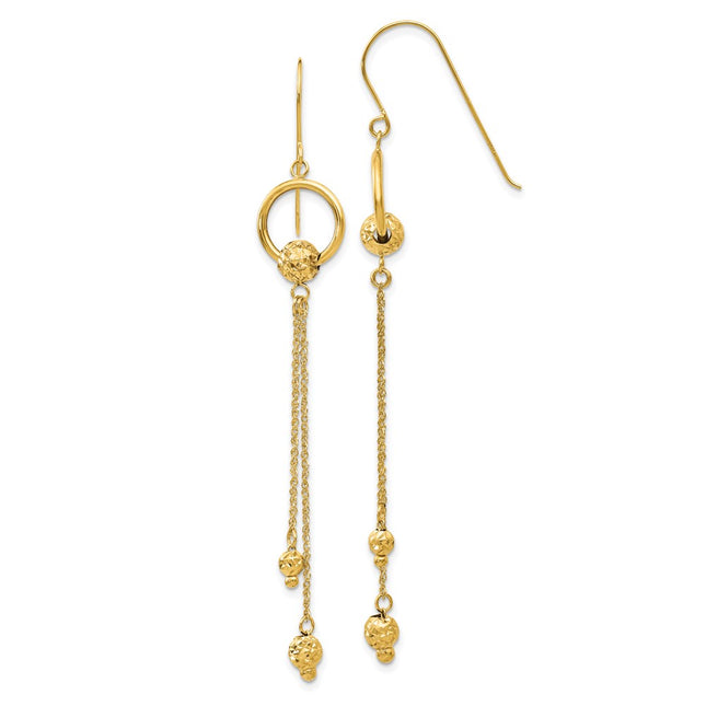 14k Yellow Gold Earrings Style TL861 - Classique Jewelry Inc.