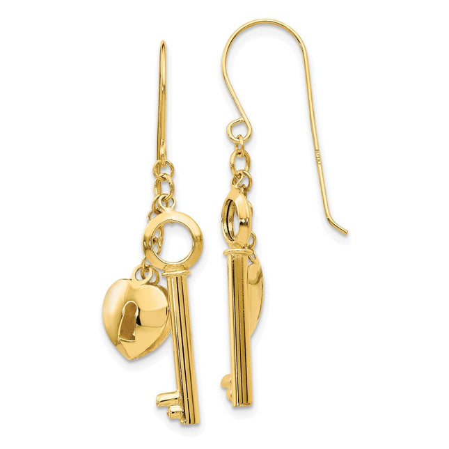 14k Yellow Gold Earrings Style TL869 - Classique Jewelry Inc.