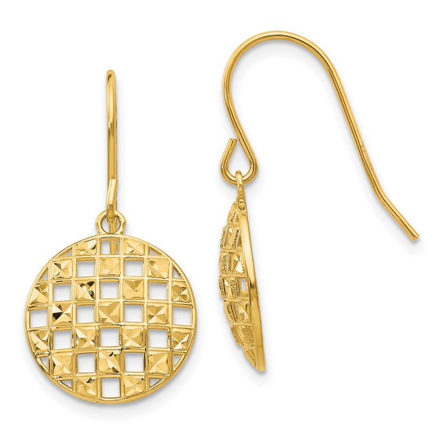 14k Yellow Gold Earrings Style TL886 - Classique Jewelry Inc.