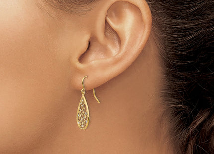 14k Yellow & Rhodium Earrings Style TL894 - Classique Jewelry Inc.