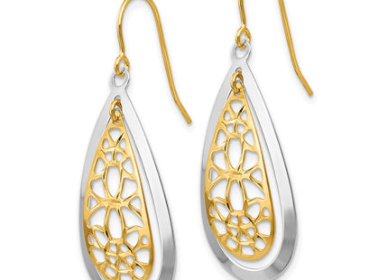 14k Two-tone Earrings Style TL895 - Classique Jewelry Inc.