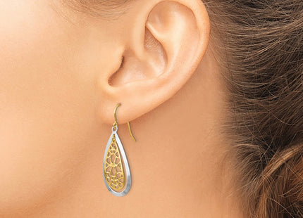 14k Two-tone Earrings Style TL895 - Classique Jewelry Inc.
