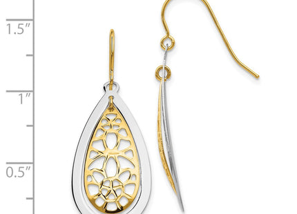 14k Two-tone Earrings Style TL895 - Classique Jewelry Inc.