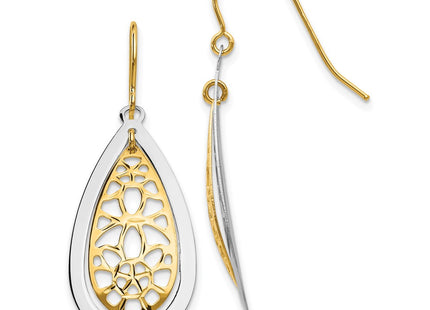14k Two-tone Earrings Style TL895 - Classique Jewelry Inc.