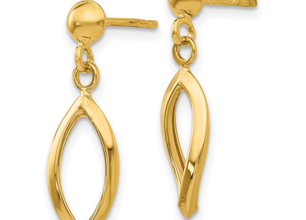 14k Yellow Gold Earrings Style TL899 - Classique Jewelry Inc.
