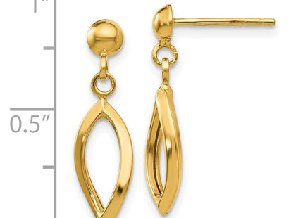 14k Yellow Gold Earrings Style TL899 - Classique Jewelry Inc.
