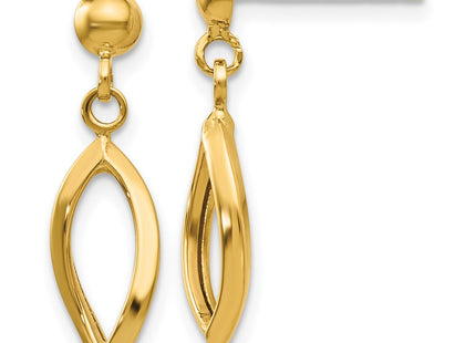 14k Yellow Gold Earrings Style TL899 - Classique Jewelry Inc.