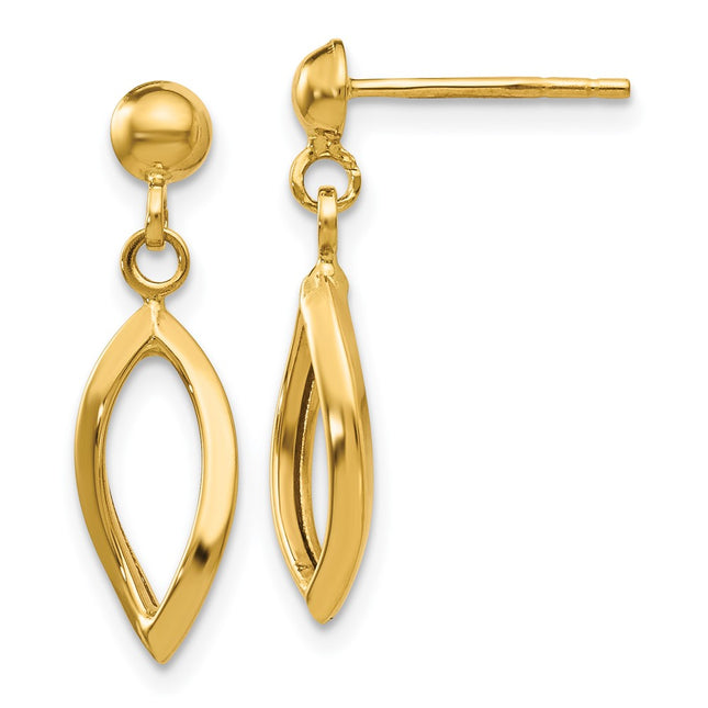 14k Yellow Gold Earrings Style TL899 - Classique Jewelry Inc.