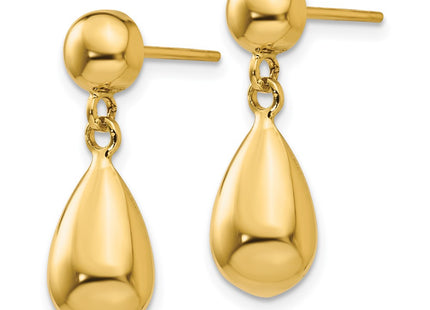 14k Yellow Gold Earrings Style TL902 - Classique Jewelry Inc.