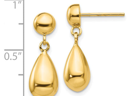 14k Yellow Gold Earrings Style TL902 - Classique Jewelry Inc.