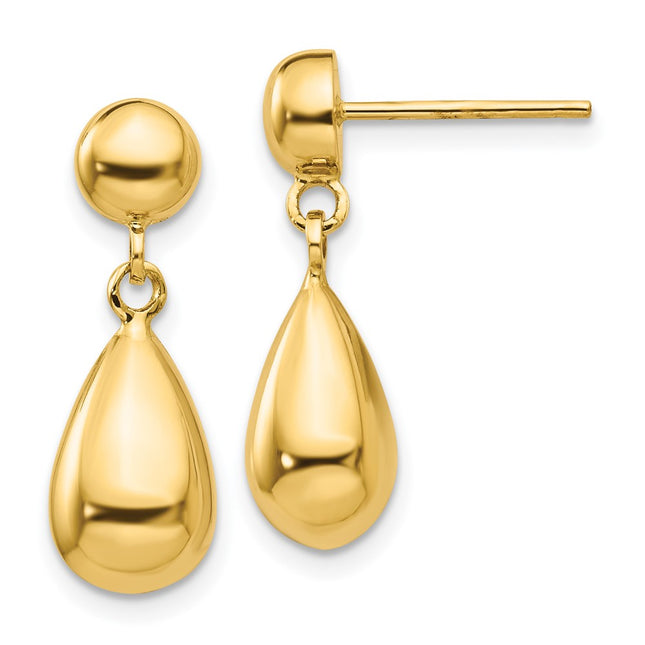 14k Yellow Gold Earrings Style TL902 - Classique Jewelry Inc.