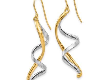 14k Two-tone Earrings Style TL905 - Classique Jewelry Inc.