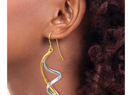 14k Two-tone Earrings Style TL905 - Classique Jewelry Inc.
