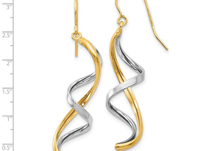 14k Two-tone Earrings Style TL905 - Classique Jewelry Inc.