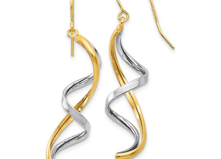 14k Two-tone Earrings Style TL905 - Classique Jewelry Inc.