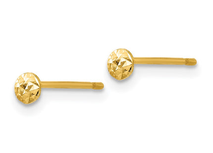 14K gold circle earrings, alternate view