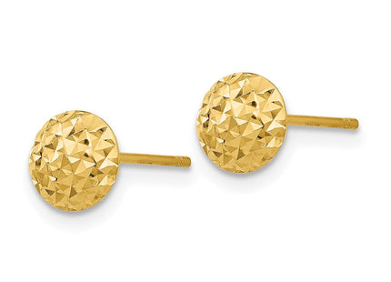 14K Puff Circle Post Earrings (Style TL913)