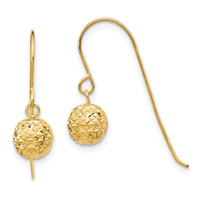 14k Yellow Gold Earrings Style TL923 - Classique Jewelry Inc.
