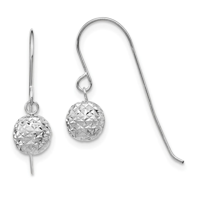 14k White Gold Earrings Style TL924 - Classique Jewelry Inc.