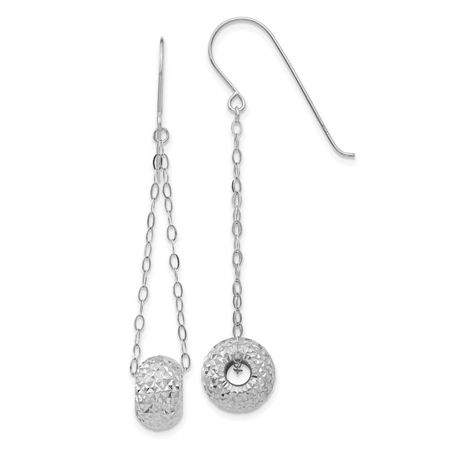 14k White Gold Earrings Style TL929 - Classique Jewelry Inc.