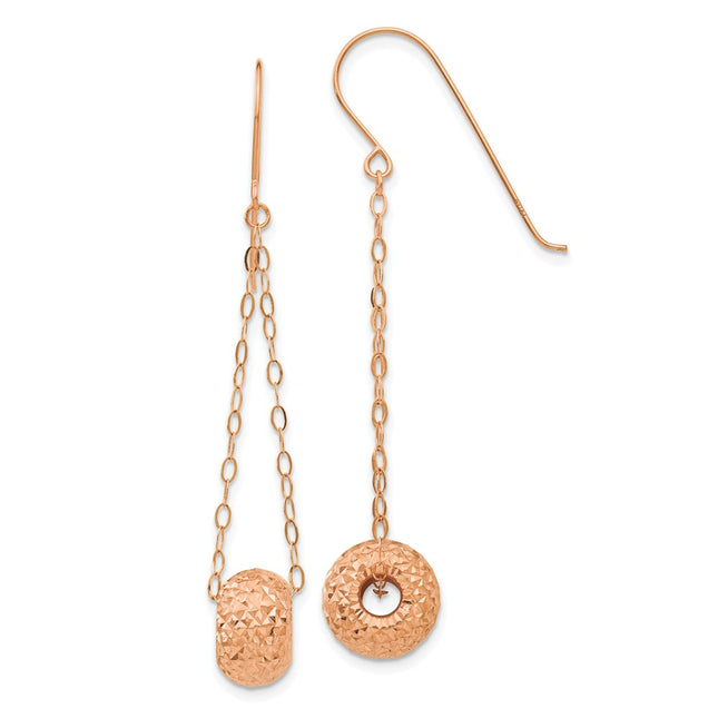14k Rose Gold Earrings Style TL930 - Classique Jewelry Inc.