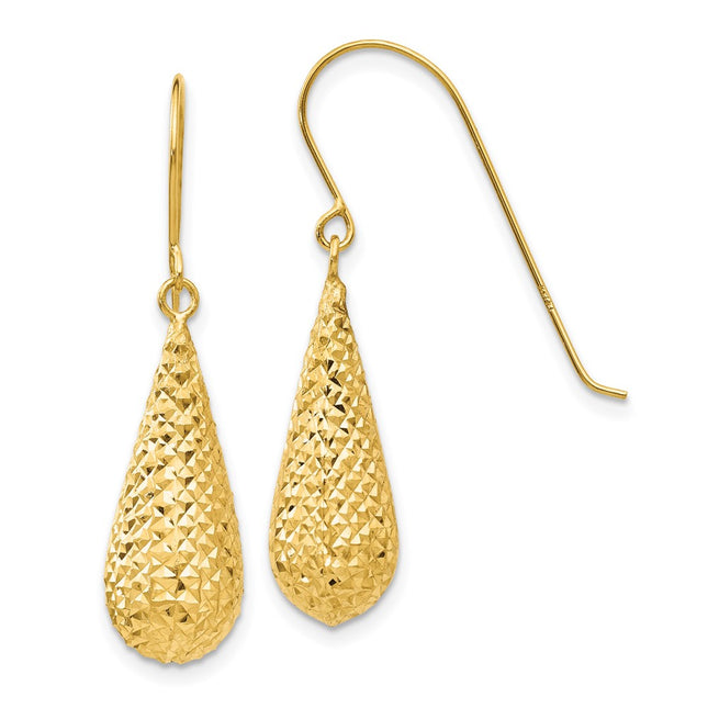 14k Yellow Gold Earrings Style TL934 - Classique Jewelry Inc.