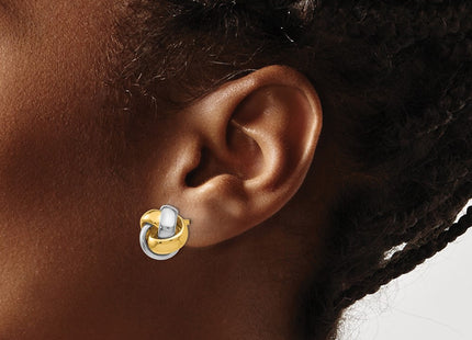 14k Two-tone Earrings Style TL944 - Classique Jewelry Inc.