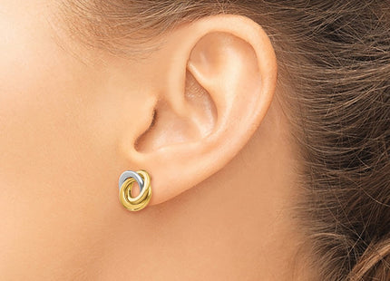 14k Two-tone Earrings Style TL945 - Classique Jewelry Inc.